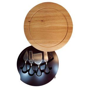 Trudeau Cheese Cutting Board with Hidden Knife Storage. Plus 4 Knives